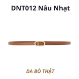  Thắt lưng nữ da bò thật AGANA dây nịt da thật đai váy da thật Hàn Quốc cao cấp phong cách hiện đại - DNT012 