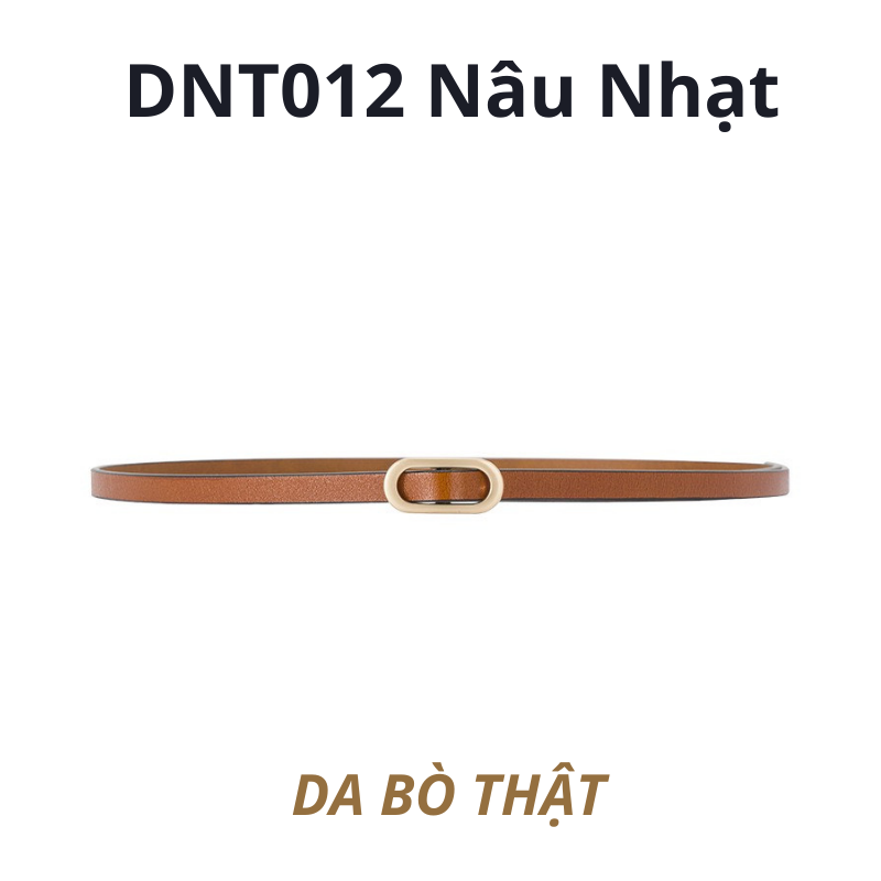  Thắt lưng nữ da bò thật AGANA dây nịt da thật đai váy da thật Hàn Quốc cao cấp phong cách hiện đại - DNT012 