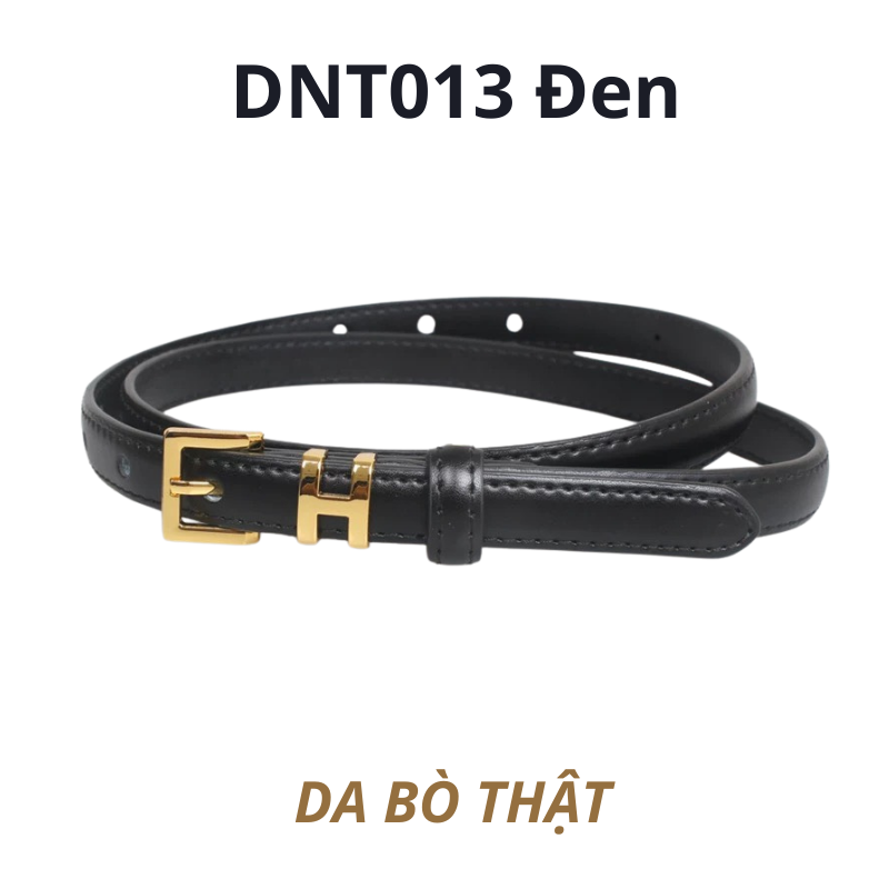  Thắt lưng nữ da bò thật AGANA dây nịt da thật đai váy da thật Hàn Quốc cao cấp phong cách hiện đại - DNT013 