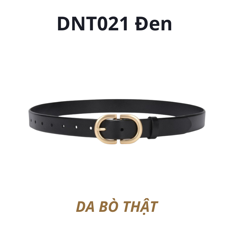  Thắt lưng nữ da bò thật AGANA dây nịt da thật đai váy da thật Hàn Quốc cao cấp phong cách hiện đại - DNT021 