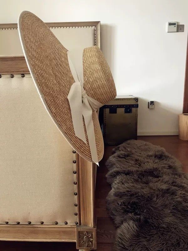  Mũ nón cói đi biển rộng vành tròn đẹp cho nữ sợi tự nhiên cao cấp dây trắng - NC523 