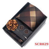  Quà tặng 20/11 cho đối tác nam, sếp nam, đồng nghiệp nam, người yêu nam ,bạn bè, anh trai hoặc người thân quà tặng Set cà vạt nam 4 món cao cấp làm quà tặng, caravat đẹp sang trọng - SCR029 