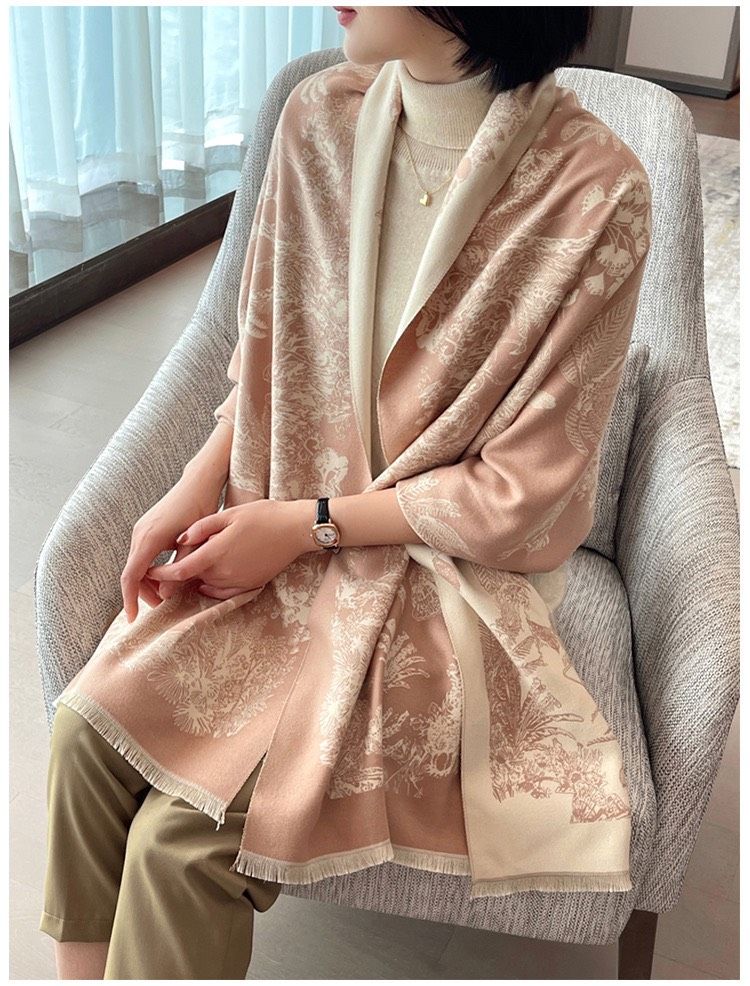  Khăn quàng choàng cổ len Cashmere giữ ấm cao cấp phong cách Hàn Quốc đẹp sang trọng - KC408 
