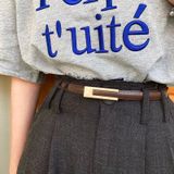  Thắt lưng nữ da bò thật AGANA dây nịt da thật đai váy da thật Hàn Quốc cao cấp phong cách hiện đại - DNT025 