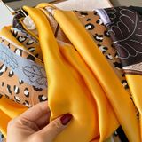  Quà tặng 20/11 cho sếp nữ, vợ, cô giáo, giáo viên nữ, mẹ và bạn gái, người yêu nữ quà tặng Khăn quàngchoàng cổ lụa cao cấp cho nữ văn phòng sở đẹp màu vàng AGANA - KS219 
