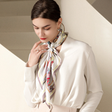  Khăn quàng cổ size vuông 70cm lụa mỏng nhẹ thích hợp cho mùa hè mùa xuân mùa thu chống nắng họa tiết hạt điều màu hồng nhạt AGANA- KL398 