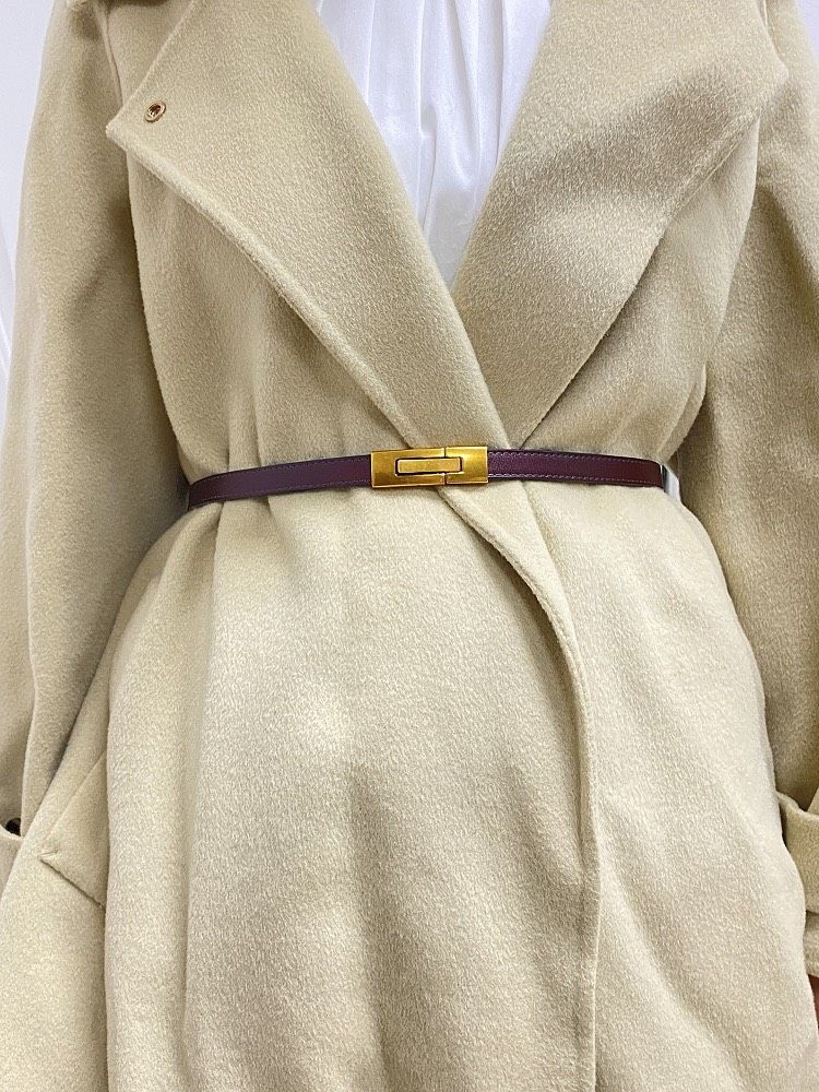  Thắt lưng nữ da bò thật AGANA dây nịt da thật đai váy da thật Hàn Quốc cao cấp phong cách hiện đại - DNT022 