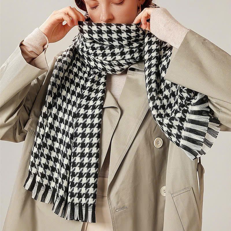  Khăn quàng choàng cổ len Cashmere AGANA giữ ấm cao cấp phong cách châu Âu Mỹ sang trọng 