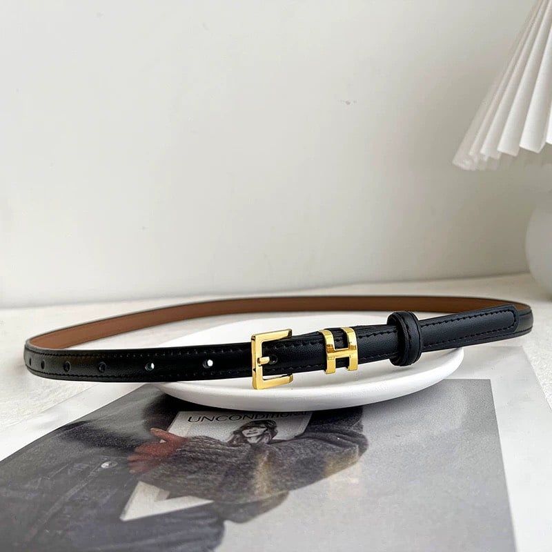  Thắt lưng nữ da bò thật AGANA dây nịt da thật đai váy da thật Hàn Quốc cao cấp phong cách hiện đại - DNT013 