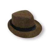  Quà tặng 20/11 cho đối tác nam, sếp nam, đồng nghiệp nam, người yêu nam ,bạn bè, anh trai hoặc người thân quà tặng Mũ nón phớt Fedora nam vành nhỏ cao cấp AGANA nón cao bồi phong cách cổ điển pha lẫn hiện đại - Màu Nâu Đậm  - MFDN004 