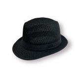  Mũ nón phớt Fedora nam vành nhỏ cao cấp AGANA nón cao bồi phong cách cổ điển pha lẫn hiện đại - Màu Đen - MFDN005 