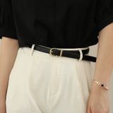  Thắt lưng nữ da bò thật AGANA dây nịt da thật đai váy da thật Hàn Quốc cao cấp phong cách hiện đại - DNT001 