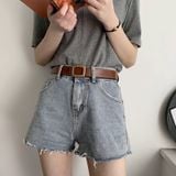  Thắt lưng nữ da bò thật AGANA dây nịt da thật đai váy da thật Hàn Quốc cao cấp phong cách hiện đại - DNT005 