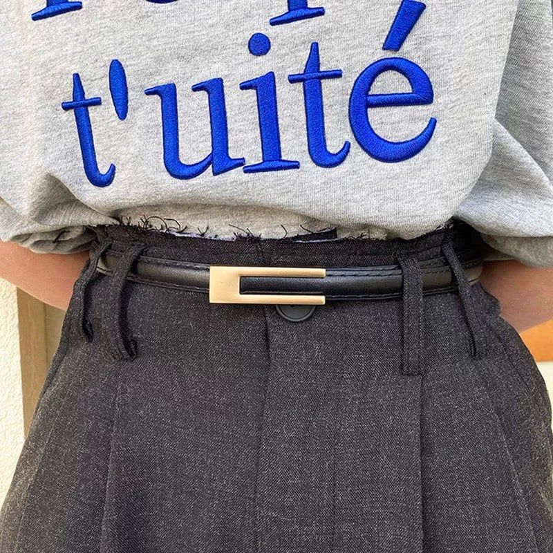  Thắt lưng nữ da bò thật AGANA dây nịt da thật đai váy da thật Hàn Quốc cao cấp phong cách hiện đại - DNT025 