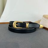  Thắt lưng nữ da bò thật AGANA dây nịt da thật đai váy da thật Hàn Quốc cao cấp phong cách hiện đại - DNT024 