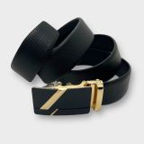  Thắt lưng nam da bò thật khóa tự động hợp kim chống rỉ AGANA dây nịt nam cao cấp khóa lỗ kim da bò bền bỉ thời trang - Màu Đen - DNN017 