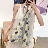  Quà tặng 20/10 cho sếp nữ, vợ, cô giáo, giáo viên nữ, mẹ và bạn gái, người yêu nữ quà tặng Khăn quàngchoàng cổ lụa cao cấp cho nữ văn phòng sở đẹp màu trắng AGANA - KS174 