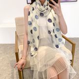  Quà tặng 20/10 cho sếp nữ, vợ, cô giáo, giáo viên nữ, mẹ và bạn gái, người yêu nữ quà tặng Khăn quàngchoàng cổ lụa cao cấp cho nữ văn phòng sở đẹp màu trắng AGANA - KS174 