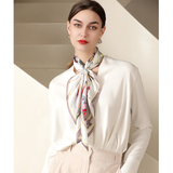  Khăn quàng cổ size vuông 70cm lụa mỏng nhẹ thích hợp cho mùa hè mùa xuân mùa thu chống nắng họa tiết hạt điều màu hồng nhạt AGANA- KL398 