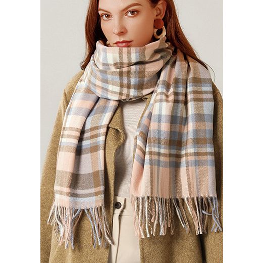  Khăn quàng choàng cổ len Cashmere AGANA giữ ấm cao cấp phong cách châu Âu Mỹ sang trọng 