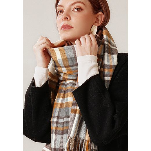  Khăn quàng choàng cổ len Cashmere AGANA giữ ấm cao cấp phong cách châu Âu Mỹ sang trọng 