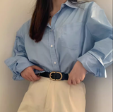  Thắt lưng nữ da bò thật AGANA dây nịt da thật đai váy da thật Hàn Quốc cao cấp phong cách hiện đại - DNT021 