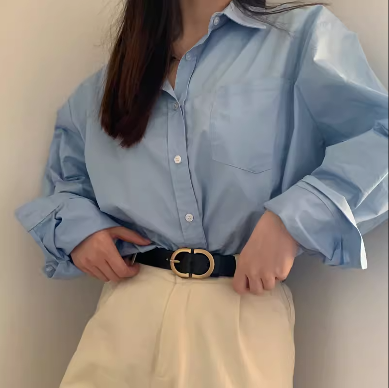  Thắt lưng nữ da bò thật AGANA dây nịt da thật đai váy da thật Hàn Quốc cao cấp phong cách hiện đại - DNT021 