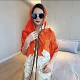  Quà tặng 20/10 cho sếp nữ, vợ, cô giáo, giáo viên nữ, mẹ và bạn gái, người yêu nữ quà tặng Khăn quàngchoàng cổ lụa cao cấp cho nữ văn phòng sở đẹp màu cam AGANA - KS181 