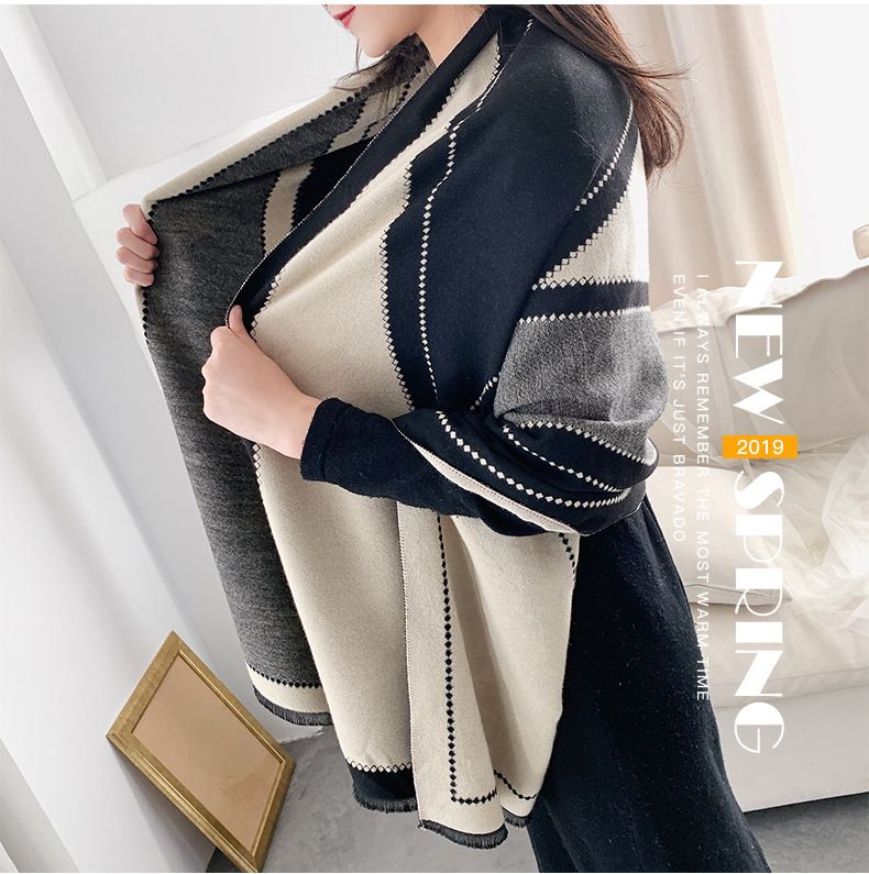  Khăn quàng choàng cổ len Cashmere cho nữ giữ ấm cao cấp phong cách Hàn Quốc đẹp sang trọng AGANA - KC442 