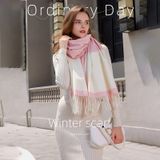  Khăn quàng choàng cổ len Cashmere giữ ấm cao cấp phong cách châu Âu Mỹ sang trọng AGANA - KC444 