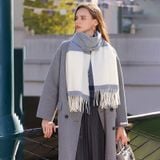  Khăn quàng choàng cổ len Cashmere giữ ấm cao cấp phong cách châu Âu Mỹ sang trọng AGANA - KC445 