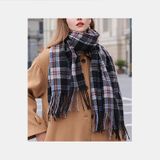  Khăn quàng choàng cổ len Cashmere giữ ấm cao cấp phong cách châu Âu Mỹ sang trọng AGANA - KC451 