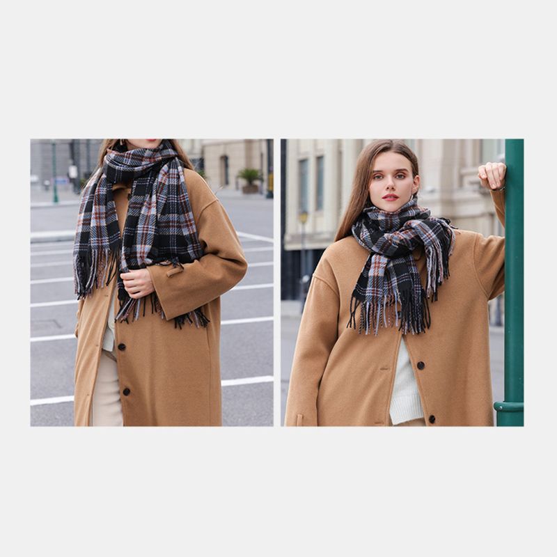  Khăn quàng choàng cổ len Cashmere giữ ấm cao cấp phong cách châu Âu Mỹ sang trọng AGANA - KC451 