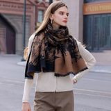  Khăn quàng choàng cổ len Cashmere giữ ấm cao cấp phong cách châu Âu Mỹ sang trọng AGANA - KC454 