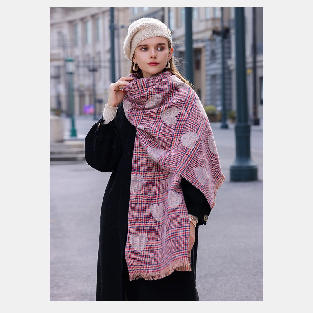  Khăn quàng choàng cổ len Cashmere giữ ấm cao cấp phong cách châu Âu Mỹ sang trọng AGANA - KC457 