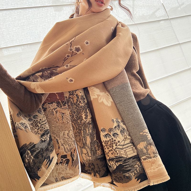  Khăn quàng choàng cổ len Cashmere cho nữ giữ ấm cao cấp phong cách Hàn Quốc đẹp sang trọng AGANA - KC459 