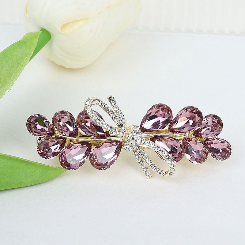  Kẹp (cặp) tóc cao cấp AGANA - Ghim kẹp tóc nữ đẹp đính đá hoa sang trọng phù hợp làm quà tặng mọi dịp - KDD117 