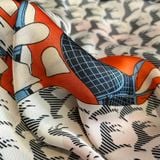  Khăn quàng choàng cổ lụa cao cấp cho nữ văn phòng sở đẹp màu cam AGANA - KS211 