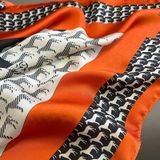  Khăn quàng choàng cổ lụa cao cấp cho nữ văn phòng sở đẹp màu cam AGANA - KS211 