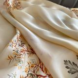  Khăn quàng choàng cổ lụa cao cấp cho nữ văn phòng sở đẹp màu vàng AGANA - KS217 