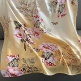  Khăn quàng choàng cổ lụa cao cấp cho nữ văn phòng sở đẹp màu vàng AGANA - KS217 