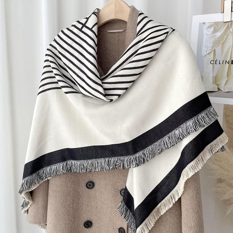  Khăn quàng choàng cổ vuông len Cashmere giữ ấm cao cấp phong cách Hàn Quốc đẹp sang trọng - KC400 