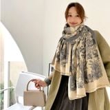  Khăn quàng choàng cổ len Cashmere giữ ấm cao cấp phong cách Hàn Quốc đẹp sang trọng - KC407 