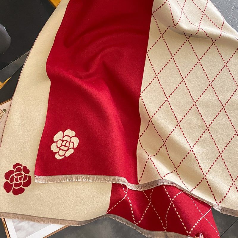  Khăn quàng choàng cổ len Cashmere giữ ấm cao cấp phong cách Hàn Quốc đẹp sang trọng - KC410 