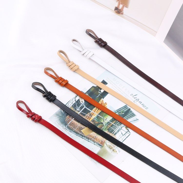  Thắt lưng nữ da bò thật AGANA dây nịt da thật đai váy da thật Hàn Quốc cao cấp phong cách hiện đại - DNT009 