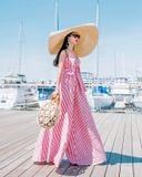  Mũ nón cói đi biển rộng vành tròn siêu to rộng đẹp cho nữ Le Chapeau Bomba (jacquemus Brand) màu be - Mã NC455 