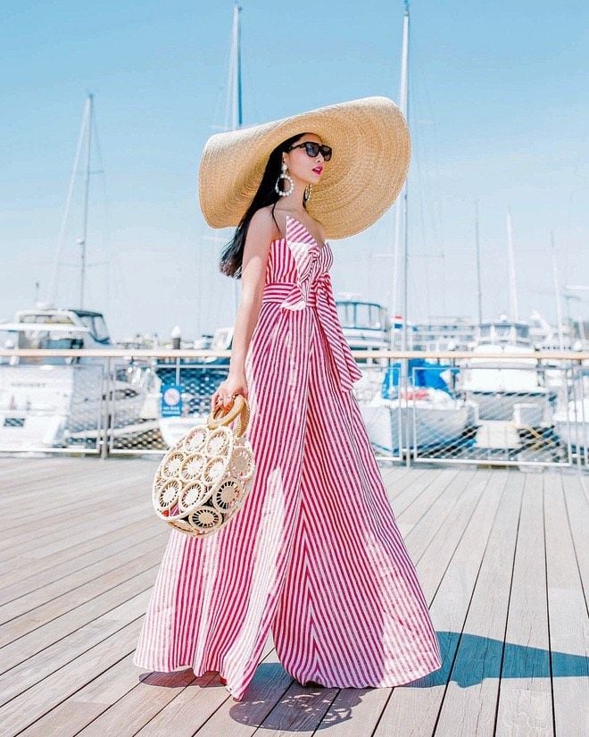  Mũ nón cói đi biển rộng vành tròn siêu to rộng đẹp cho nữ Le Chapeau Bomba (jacquemus Brand) màu be - Mã NC455 