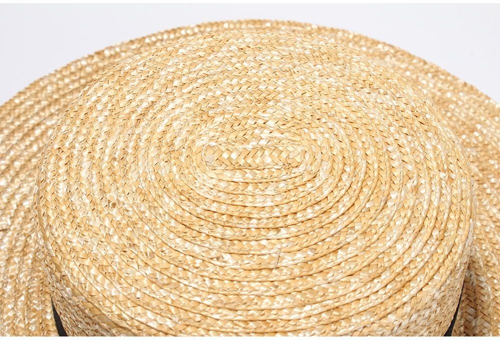  Mũ Cói Âu Mỹ Vintage Sợi Tự Nhiên Cao Cấp Nơ Đen - Mũ Nón Đi Biển - Mã NC448 