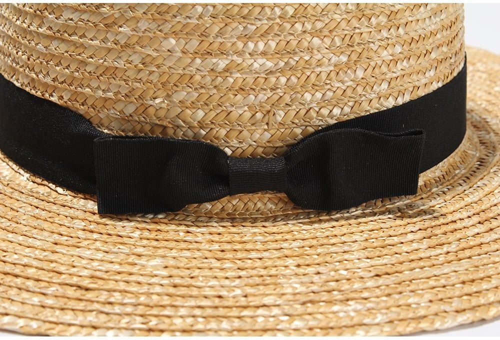  Mũ Cói Âu Mỹ Vintage Sợi Tự Nhiên Cao Cấp Nơ Đen - Mũ Nón Đi Biển - Mã NC448 