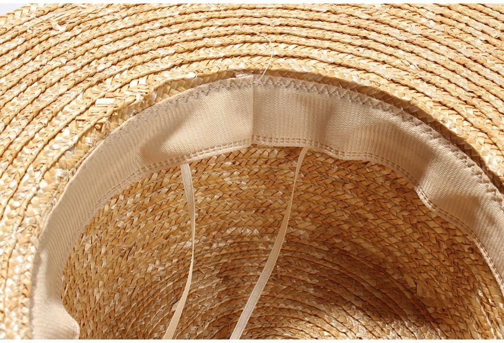  Mũ Cói Âu Mỹ Vintage Sợi Tự Nhiên Cao Cấp Nơ Đen - Mũ Nón Đi Biển - Mã NC448 